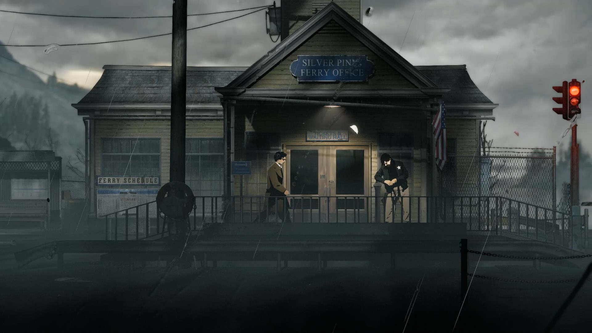 Official press image: ferry-office exterior. The pouch route is a separate community report.